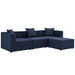 Saybrook Outdoor Patio Upholstered 4-Piece Sectional Sofa - view 15
