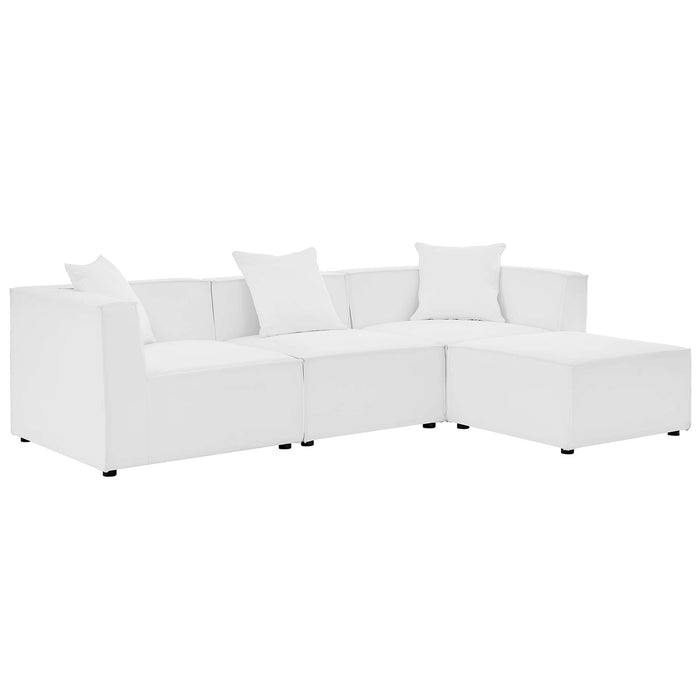 Saybrook Outdoor Patio Upholstered 4-Piece Sectional Sofa - view 27