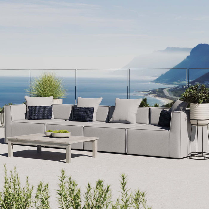 Saybrook Outdoor Patio Upholstered 4-Piece Sectional Sofa by Modway - side view