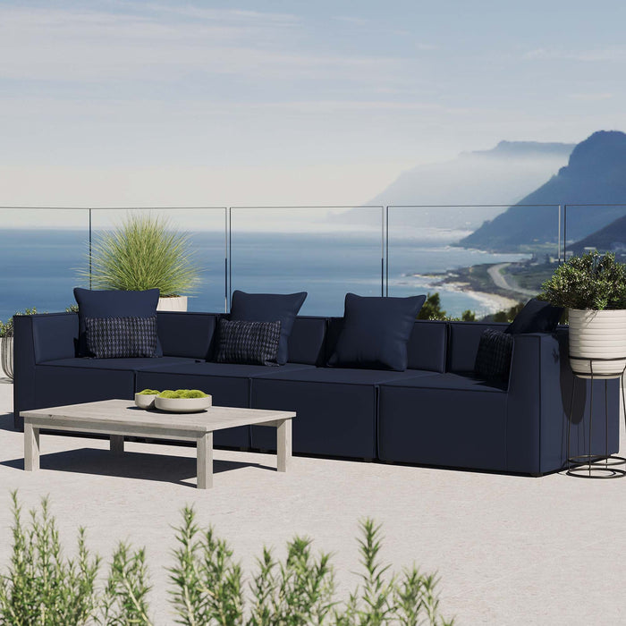 Saybrook Outdoor Patio Upholstered 4-Piece Sectional Sofa by Modway - interior view