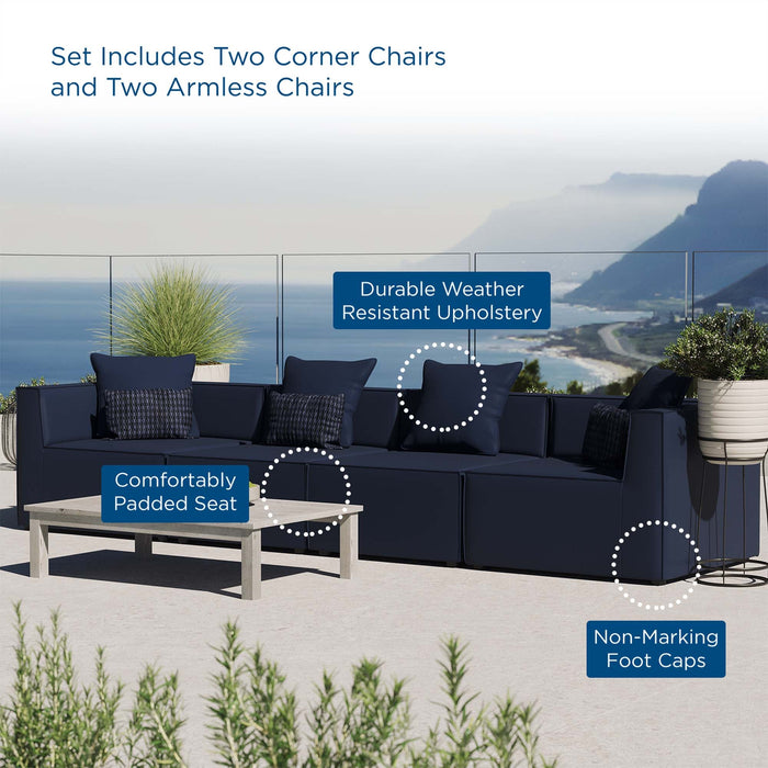 Saybrook Outdoor Patio Upholstered 4-Piece Sectional Sofa by Modway - accessory view