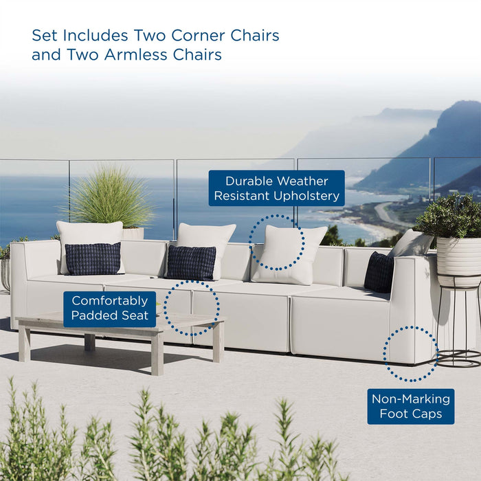 Saybrook Outdoor Patio Upholstered 4-Piece Sectional Sofa by Modway - view 23