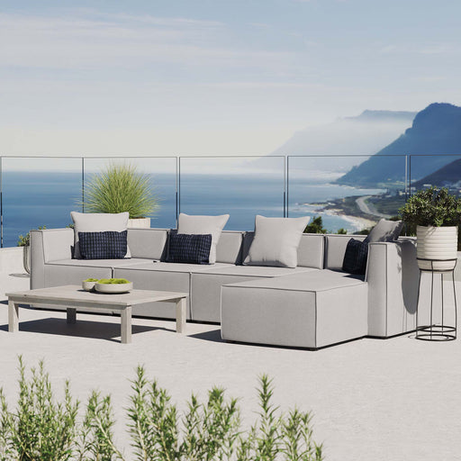 Saybrook Outdoor Patio Upholstered 5-Piece Sectional Sofa by Modway - front view