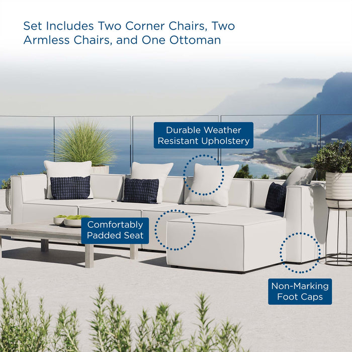 Saybrook Outdoor Patio Upholstered 5-Piece Sectional Sofa by Modway - view 27