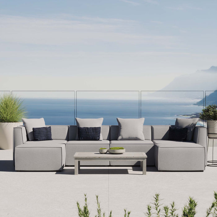 Saybrook Outdoor Patio Upholstered 6-Piece Sectional Sofa by Modway - front view