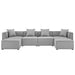 Saybrook Outdoor Patio Upholstered 6-Piece Sectional Sofa by Modway - angle view