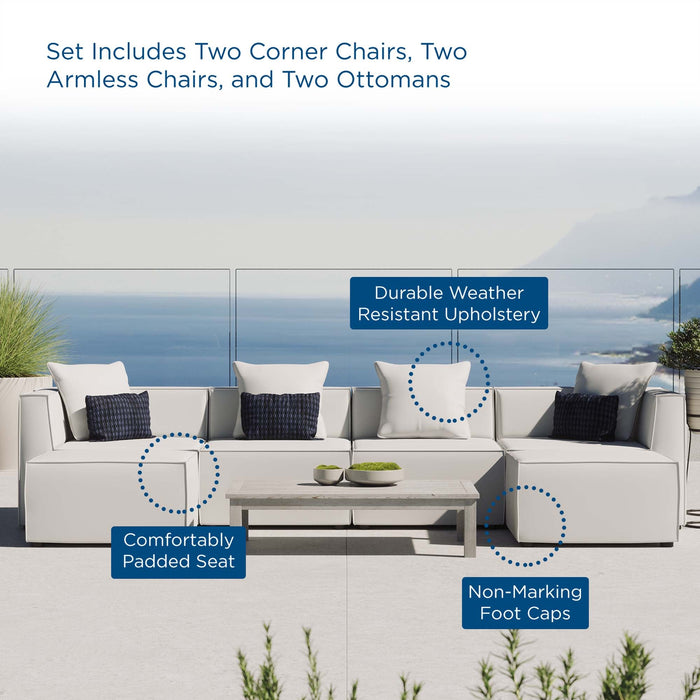 Saybrook Outdoor Patio Upholstered 6-Piece Sectional Sofa by Modway - view 27