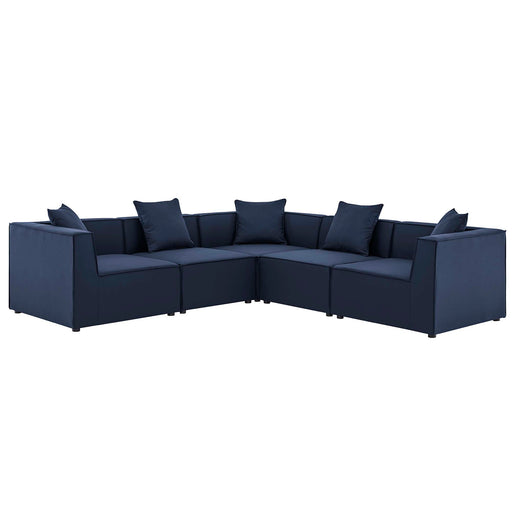 Saybrook Outdoor Patio Upholstered 5-Piece Sectional Sofa by Modway - control panel detail