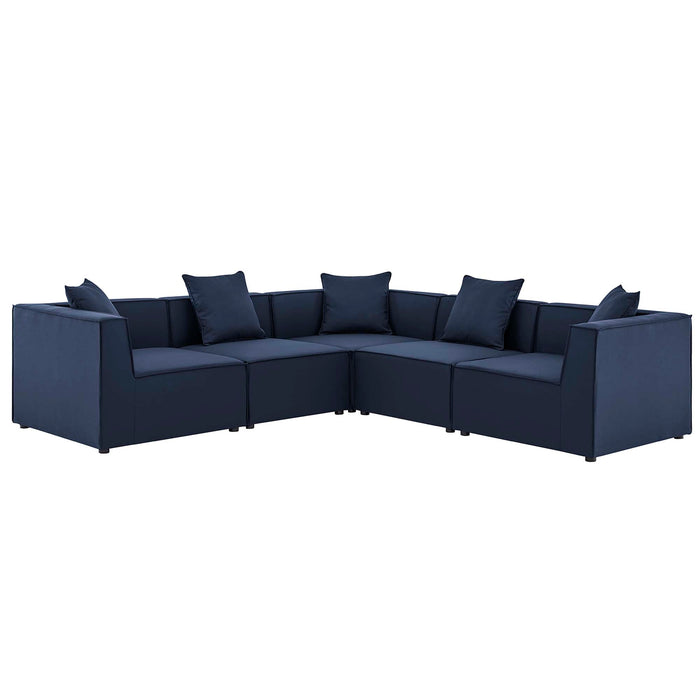 Saybrook Outdoor Patio Upholstered 5-Piece Sectional Sofa by Modway - control panel detail