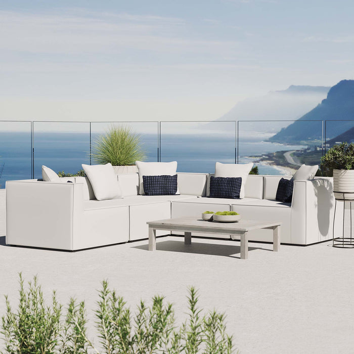 Saybrook Outdoor Patio Upholstered 5-Piece Sectional Sofa by Modway - view 21