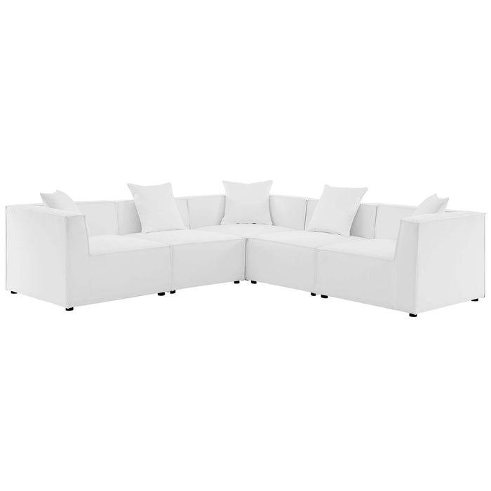 Saybrook Outdoor Patio Upholstered 5-Piece Sectional Sofa by Modway - view 22