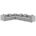 Saybrook Outdoor Patio Upholstered 6-Piece Sectional Sofa by Modway - angle view