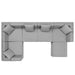 Saybrook Outdoor Patio Upholstered 6-Piece Sectional Sofa by Modway - control panel detail