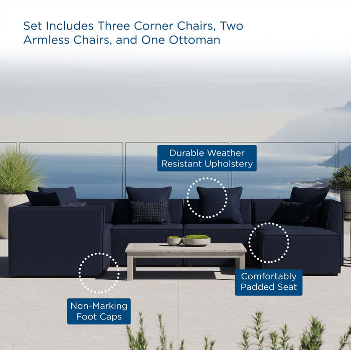 Saybrook Outdoor Patio Upholstered 6-Piece Sectional Sofa by Modway - view 16