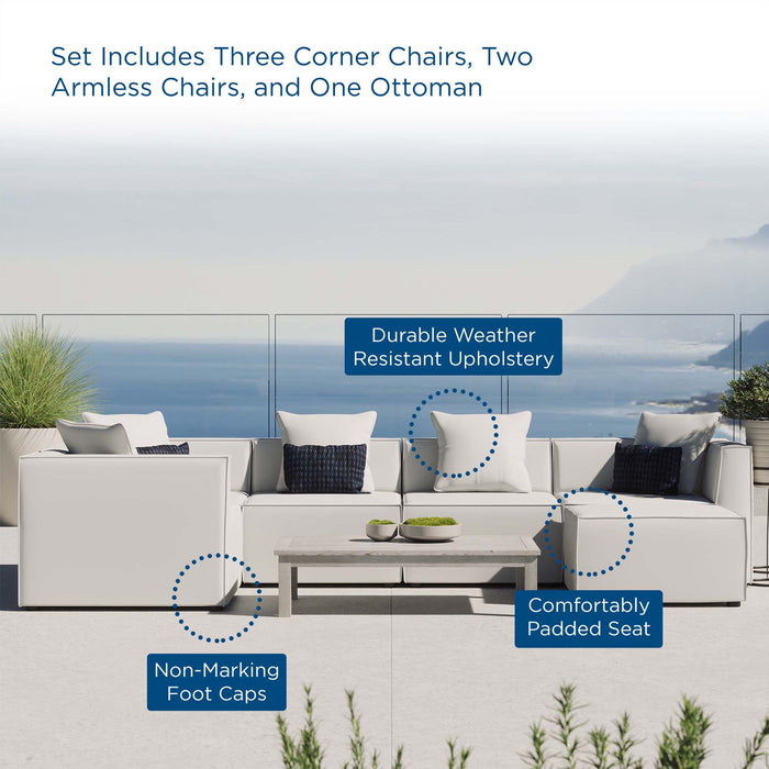 Saybrook Outdoor Patio Upholstered 6-Piece Sectional Sofa by Modway - view 29
