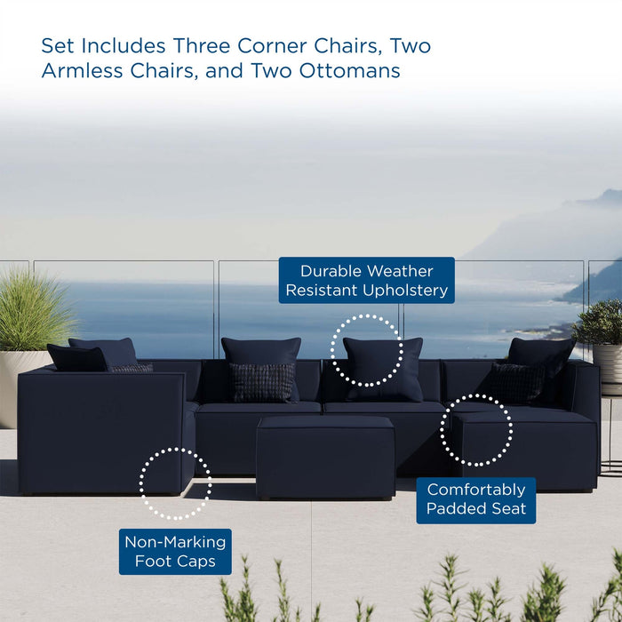 Saybrook Outdoor Patio Upholstered 7-Piece Sectional Sofa by Modway - view 16
