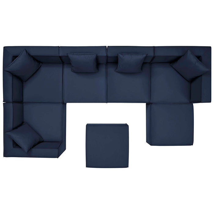 Saybrook Outdoor Patio Upholstered 7-Piece Sectional Sofa by Modway - view 25