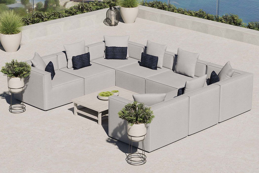 Saybrook Outdoor Patio Upholstered 8-Piece Sectional Sofa by Modway - front view