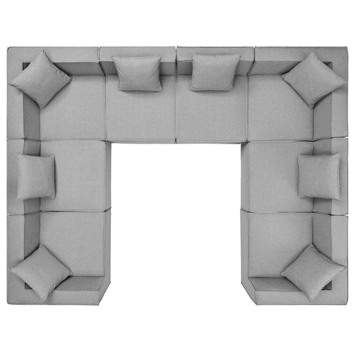 Saybrook Outdoor Patio Upholstered 8-Piece Sectional Sofa by Modway - angle view