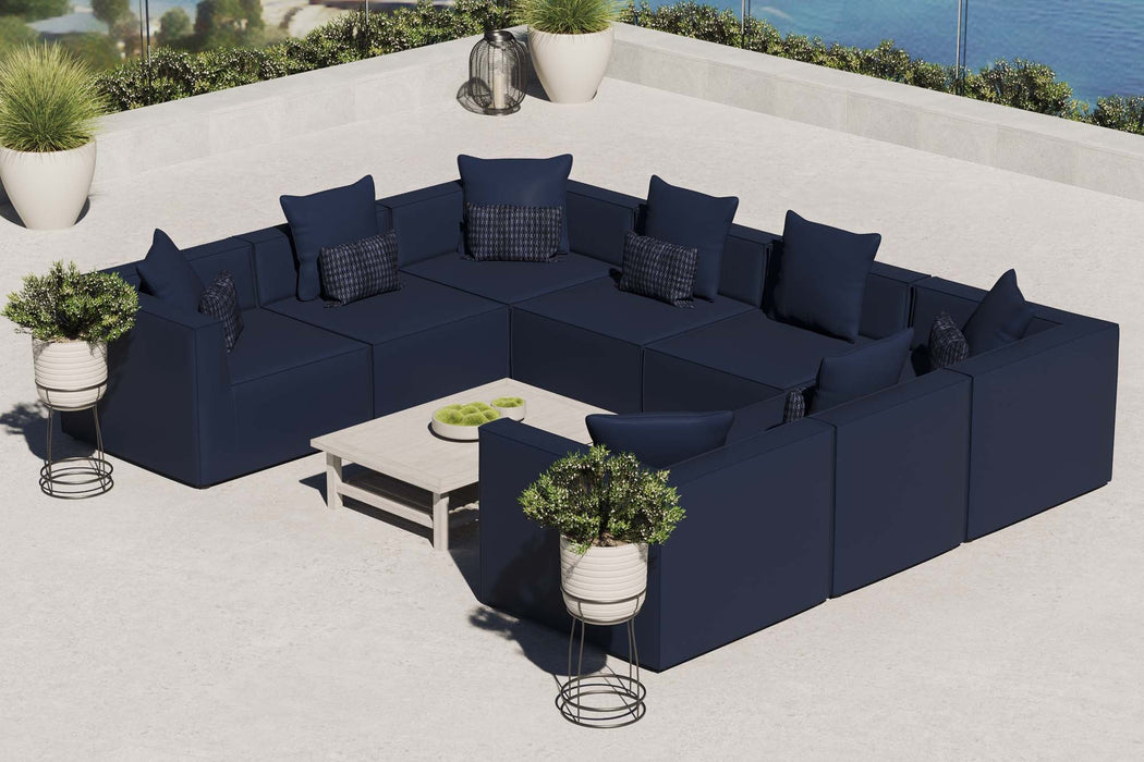 Saybrook Outdoor Patio Upholstered 8-Piece Sectional Sofa by Modway - interior view