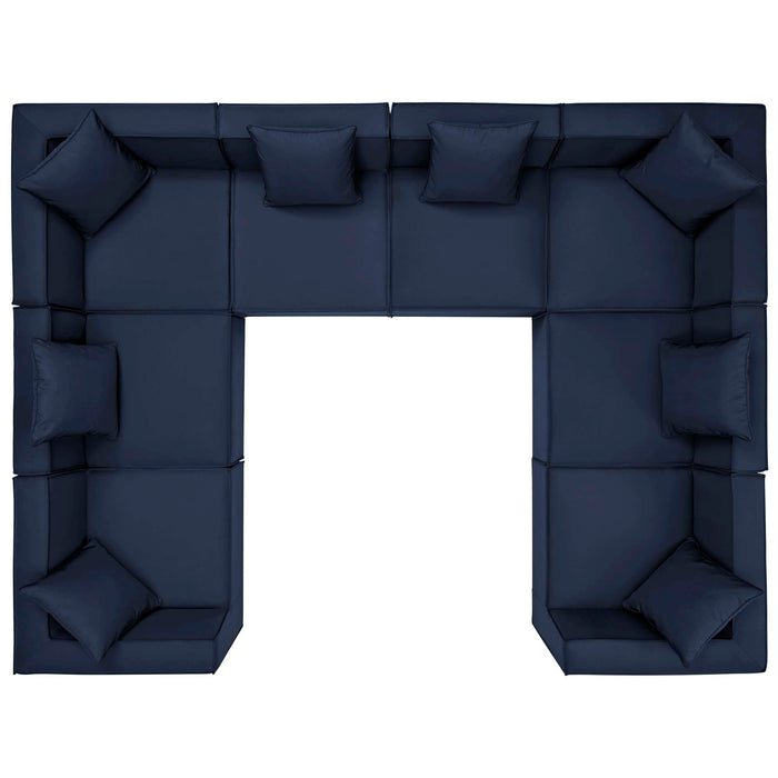 Saybrook Outdoor Patio Upholstered 8-Piece Sectional Sofa by Modway - control panel detail