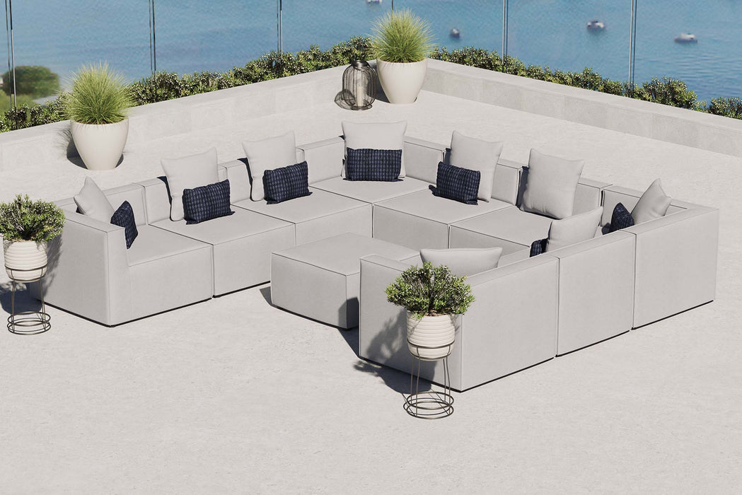 Saybrook Outdoor Patio Upholstered 10-Piece Sectional Sofa by Modway - front view