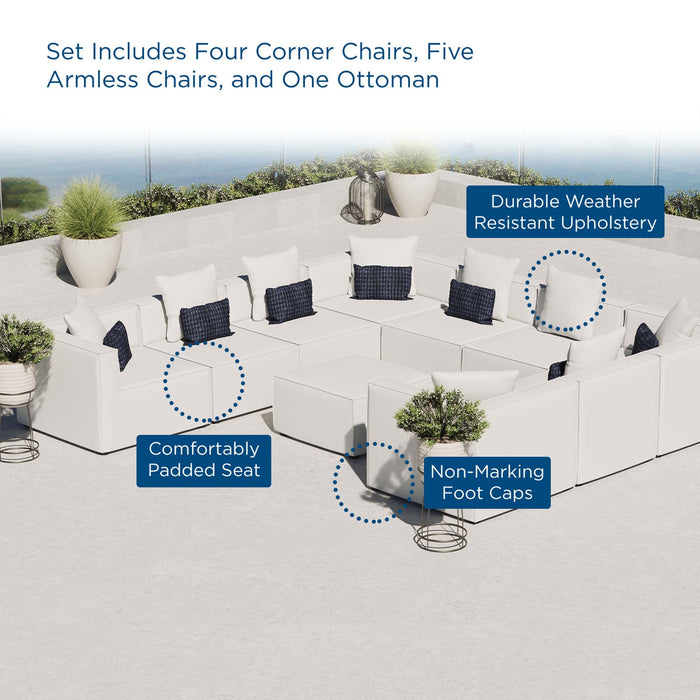 Saybrook Outdoor Patio Upholstered 10-Piece Sectional Sofa by Modway - view 27