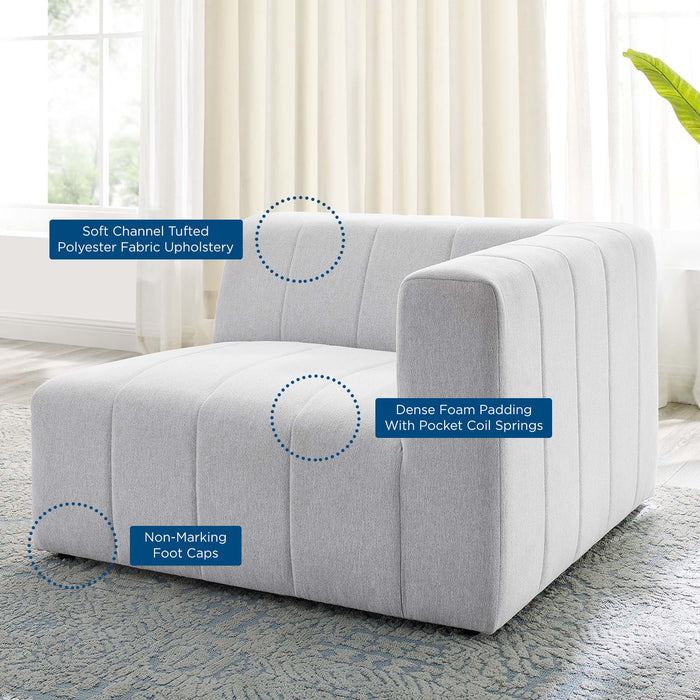 Bartlett Upholstered Fabric Right-Arm Chair - in lifestyle setting