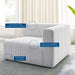 Bartlett Upholstered Fabric Right-Arm Chair - in lifestyle setting