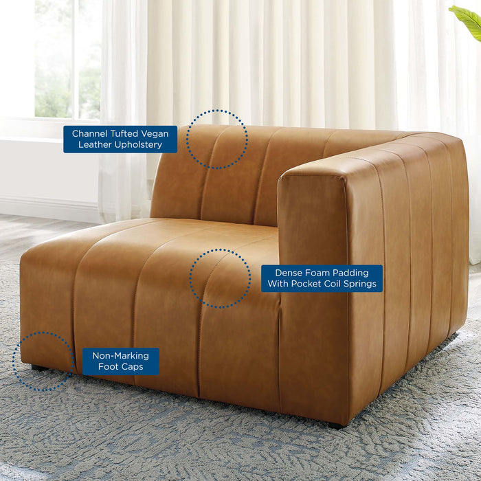Bartlett Vegan Leather Right-Arm Chair - in lifestyle setting