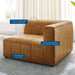 Bartlett Vegan Leather Right-Arm Chair - in lifestyle setting