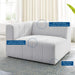 Bartlett Upholstered Fabric Left-Arm Chair - in lifestyle setting