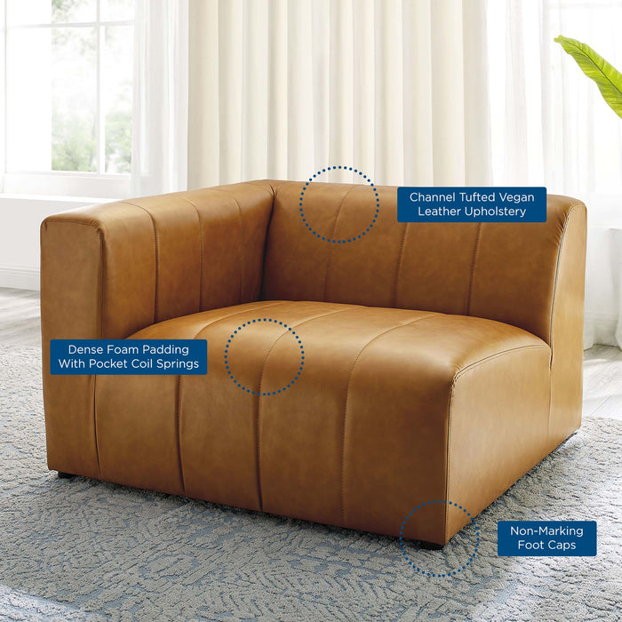 Bartlett Vegan Leather Left-Arm Chair - in lifestyle setting