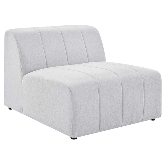 Bartlett Upholstered Fabric Armless Chair - alternate angle view