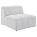 Bartlett Upholstered Fabric Armless Chair - alternate angle view