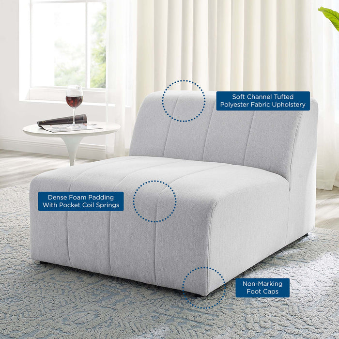 Bartlett Upholstered Fabric Armless Chair - in lifestyle setting
