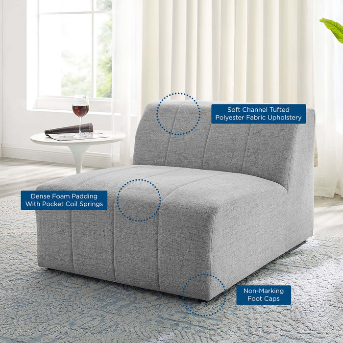 Bartlett Upholstered Fabric Armless Chair - view 12