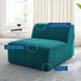 Bartlett Upholstered Fabric Armless Chair - view 20
