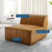 Bartlett Vegan Leather Armless Chair - in lifestyle setting