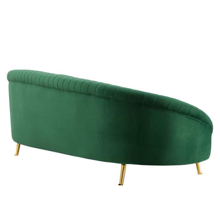 Camber Channel Tufted Performance Velvet Sofa – Glam Deco Design with Premium Comfort & Style