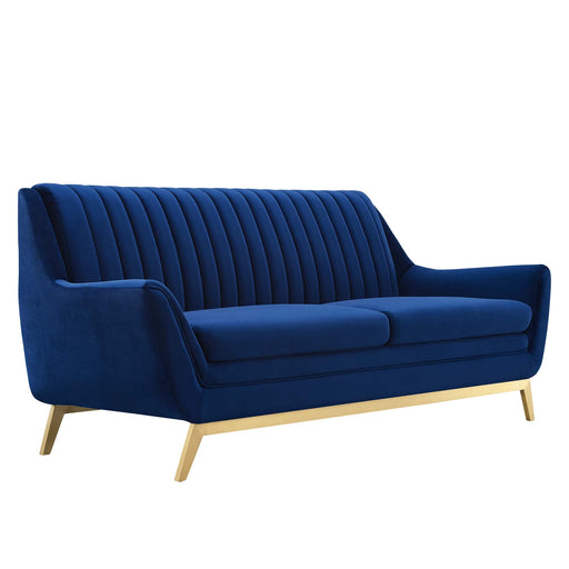 Winsome Channel Tufted Performance Velvet Sofa - alternate angle view