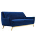 Winsome Channel Tufted Performance Velvet Sofa - alternate angle view
