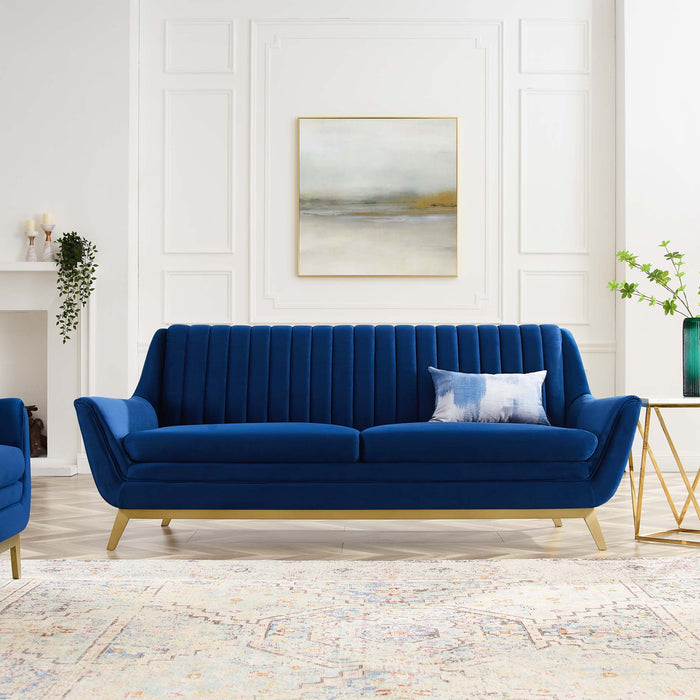 Winsome Channel Tufted Performance Velvet Sofa - Modway \living\sofas