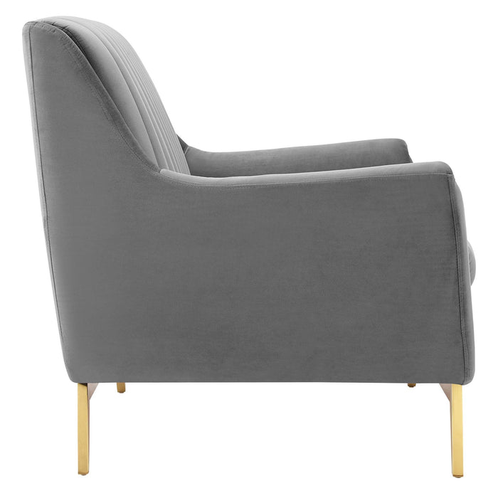 Winsome Channel Tufted Performance Velvet Loveseat - view 5