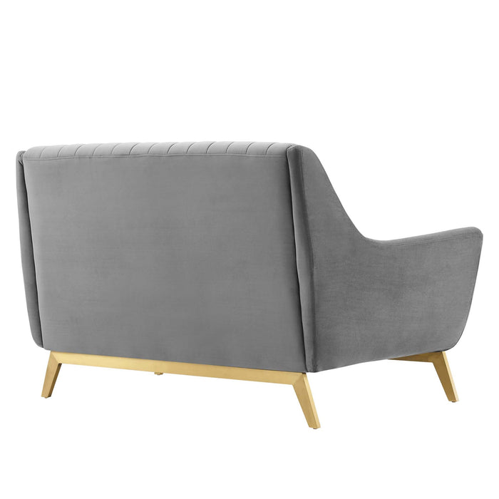 Winsome Channel Tufted Performance Velvet Loveseat - view 6