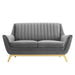 Winsome Channel Tufted Performance Velvet Loveseat - view 7
