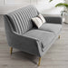 Winsome Channel Tufted Performance Velvet Loveseat - detail close-up