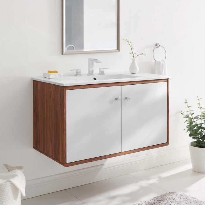 Transmit Wall-Mount Bathroom Vanity Basin Included