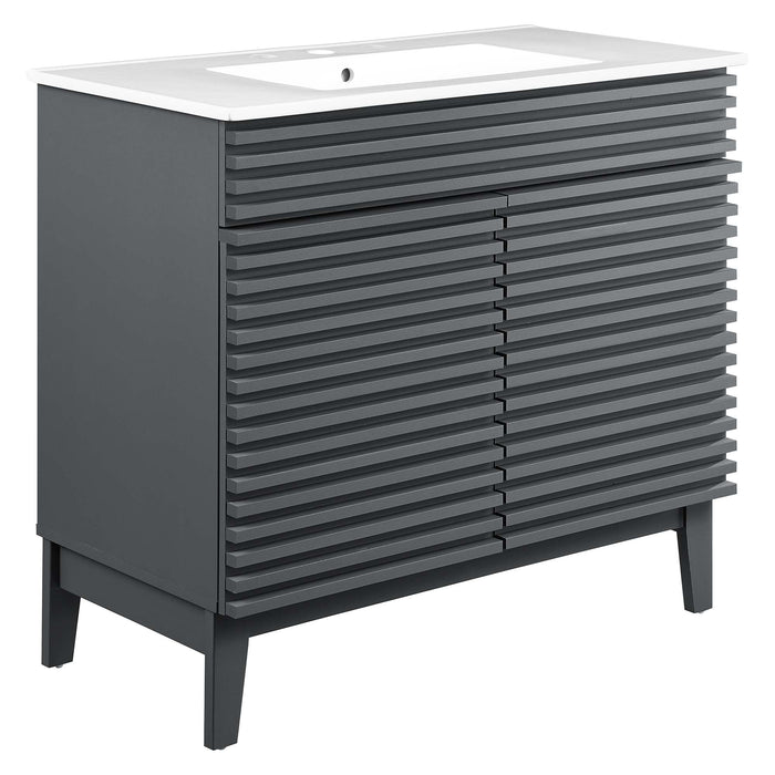 Render 30" and 36" Bathroom Vanities with White Basin Included