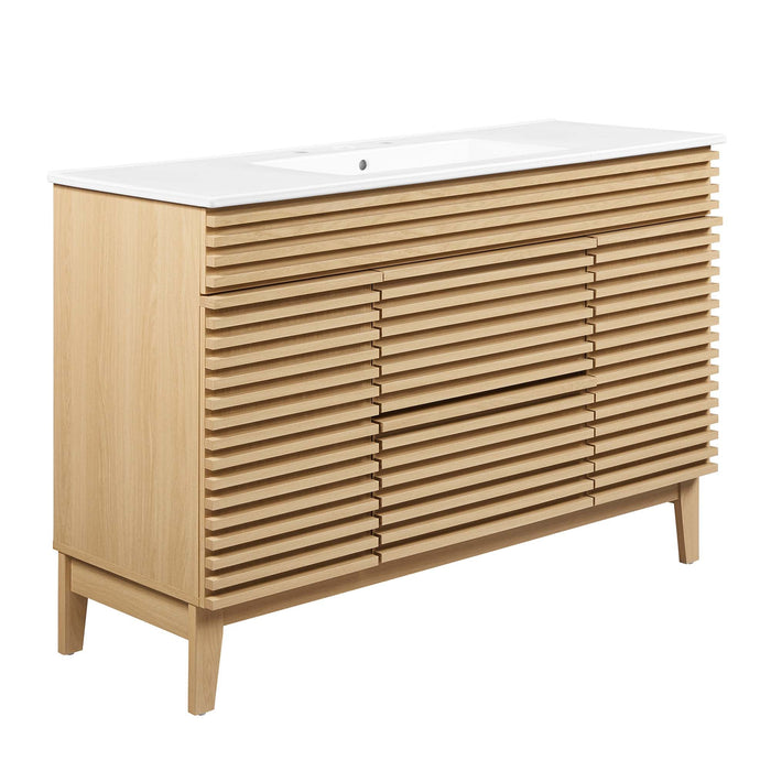 Render 48" Bathroom Vanity with White Basin Included